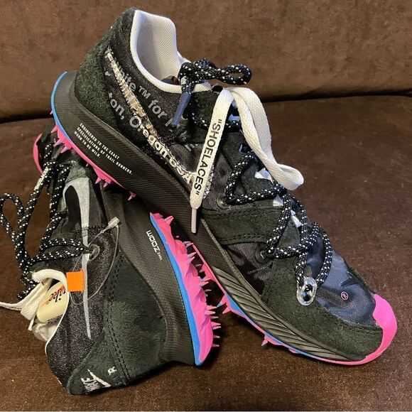 Mint Condition Nike Off-white Terra Kiger womens 8.5 US 40 EUR Black Pink White - Picture 2 of 11